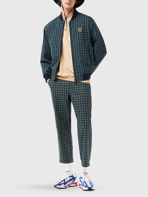 Bomber with plaid design and logo - 2