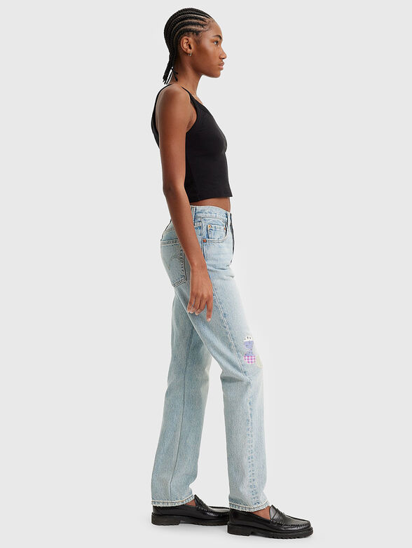 501&reg; jeans with flowers details - 5