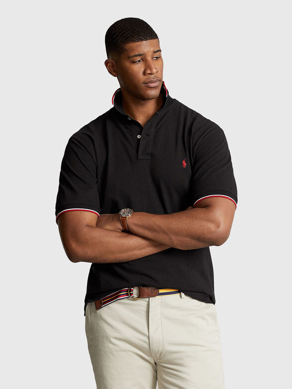 Cotton polo-shirt with logo - 1