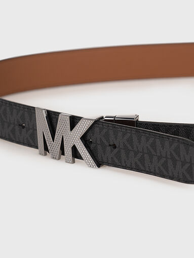 Reversible belt with logo buckle - 4