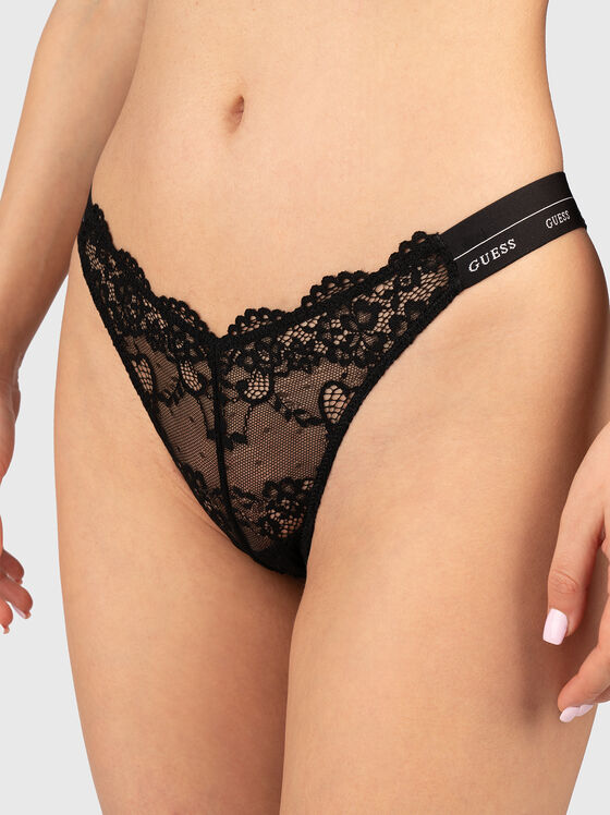 Дантелен стринг JANE в черен цвят - 1
