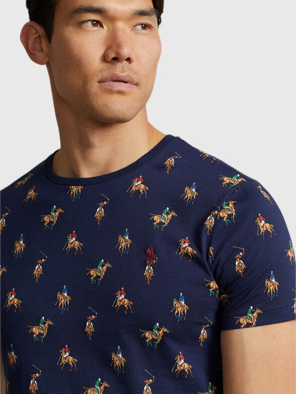 Monogram-logo print T-shirt  - 4