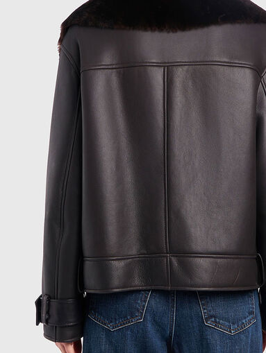 Loose fit shearling jacket - 5