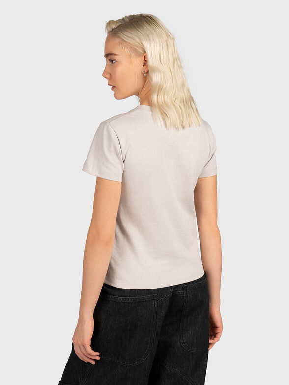 Light grey T-shirt with logo print - 3