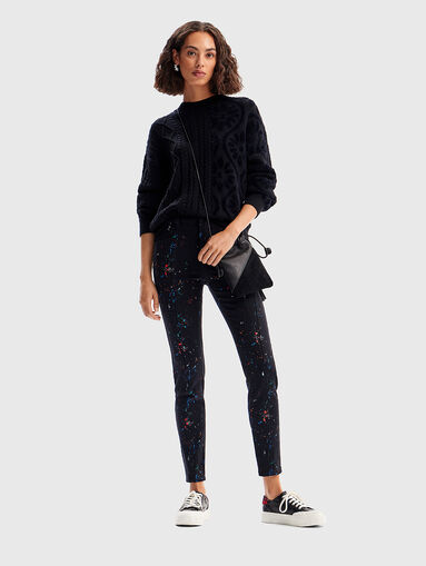 Slim jeans with accent splashes - 5