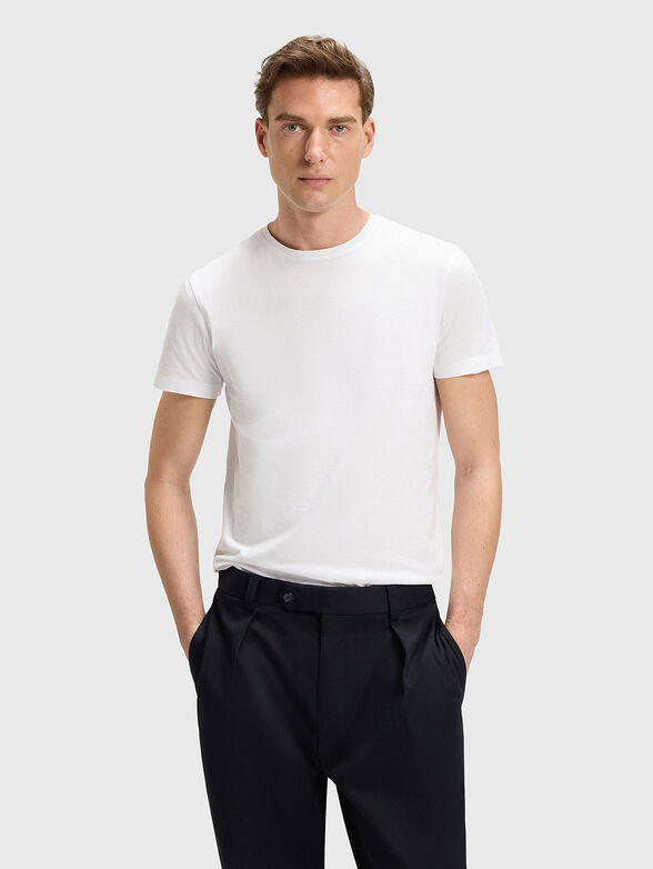 Cotton T-shirt in white colour - 1