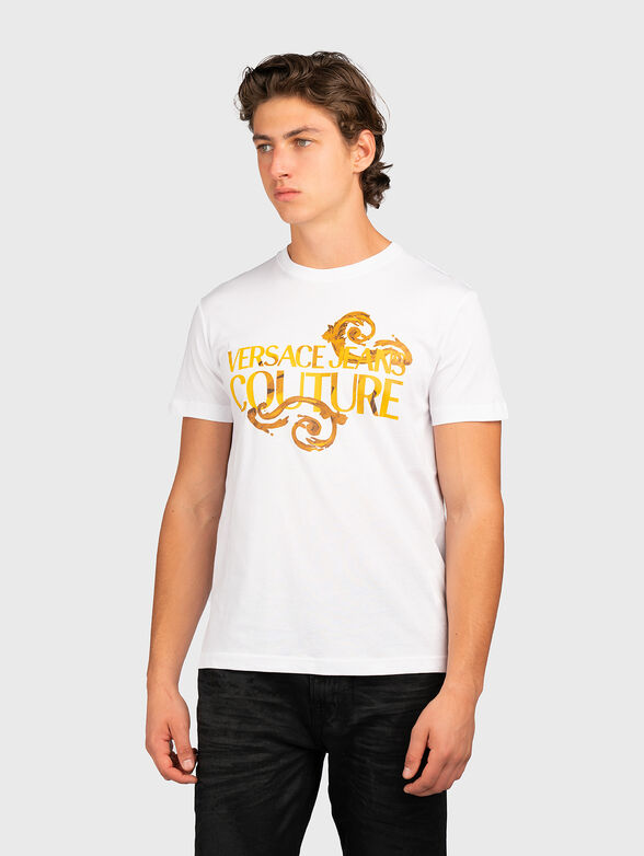 Blue T-shirt with logo print - 1