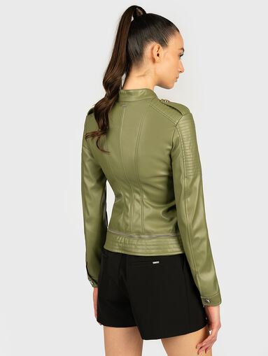 TAMMY Black faux leather jacket - 4
