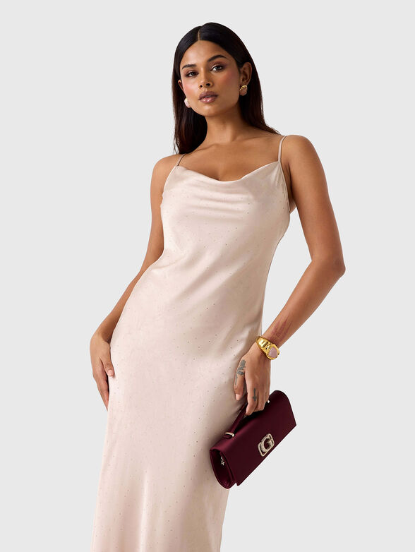 Black midi dress with embellishments - 3