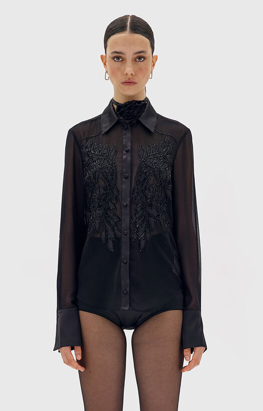 Риза с апликирани кристали - 1