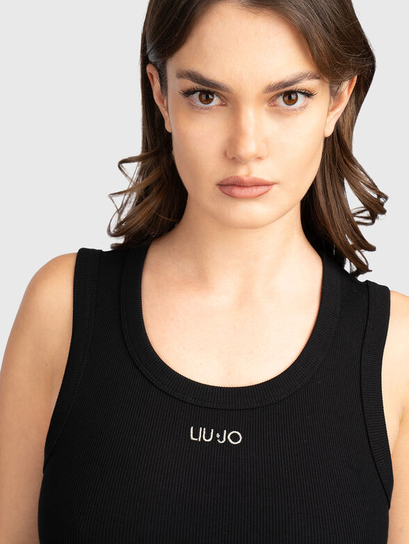 Black top in cotton blend - 4