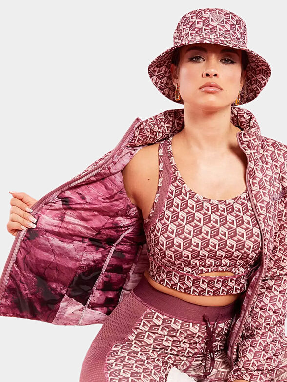 DARIA hat with monogrammed print - 2