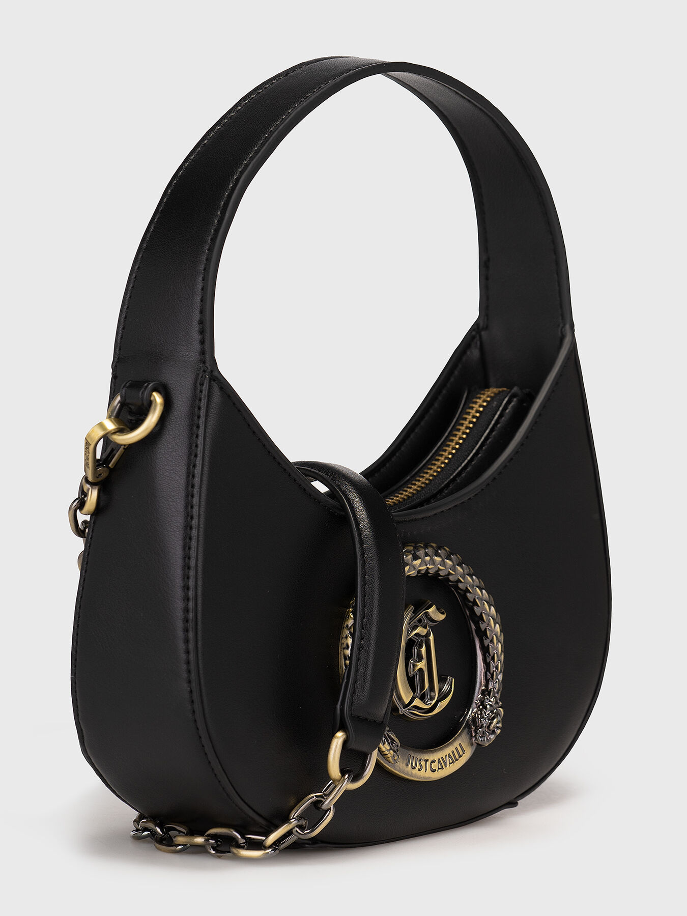 JUST CAVALLI ショルダーバッグ Just Cavalli レザー ショルダーバッグ | ブラック | FARFETCH JP