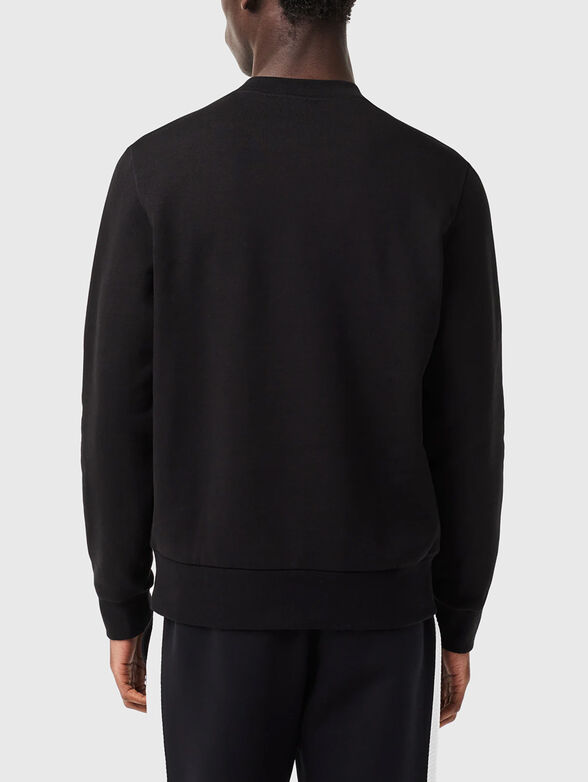 Cotton sweatshirt with logo in green - 3