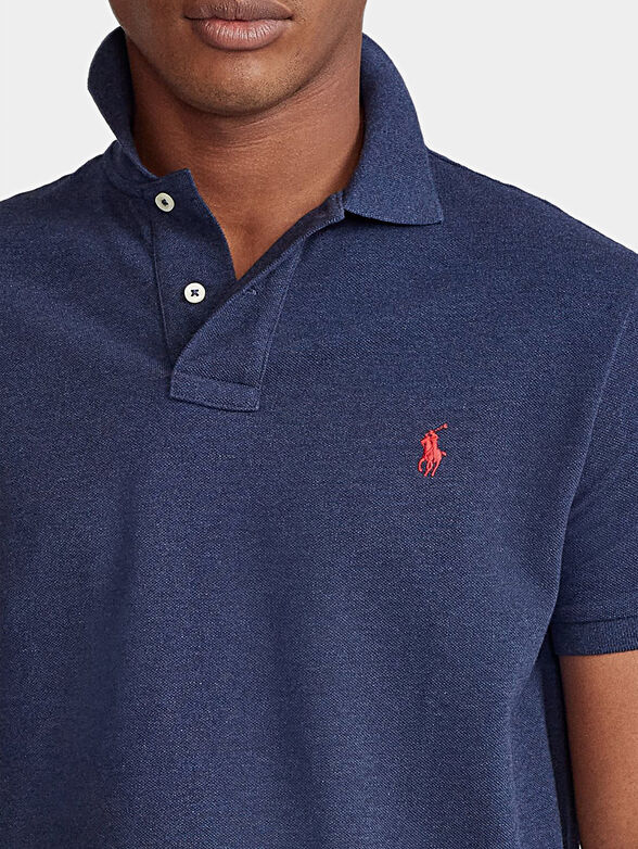 Cotton polo-shirt with logo embroidery - 4