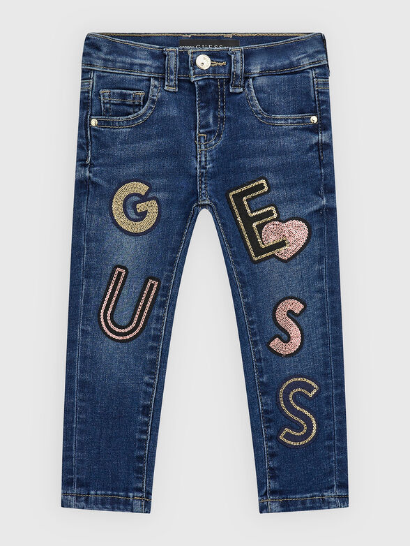 Jeans with patches and sequins - 0