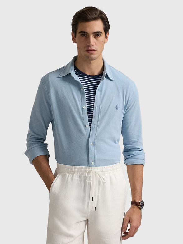 Light blue cotton shirt - 1