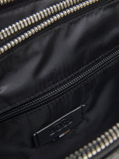 Leather document bag with an embossed texture - 5