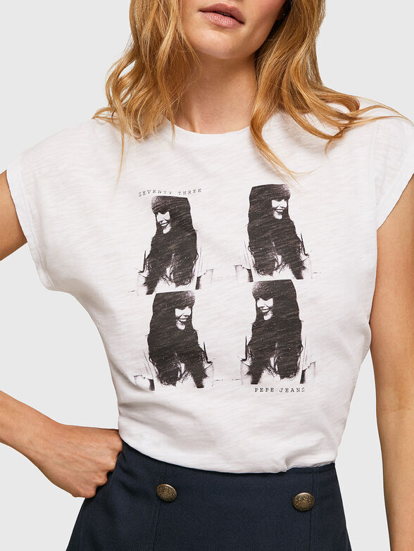 TAMARA white T-shirt with print - 4