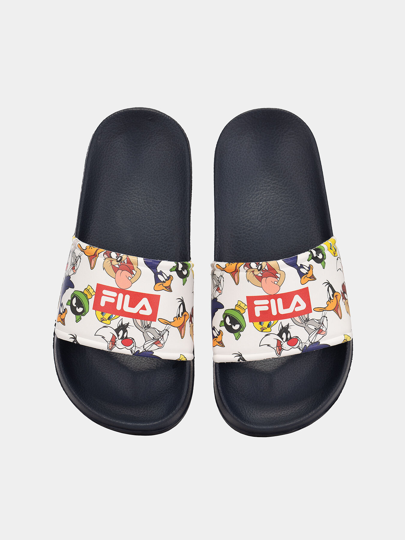Beach shoes with Warner Bros print in navy blue brand FILA Globalbrandsstore en