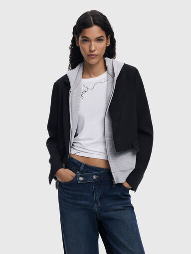 Sports pants with denim texture  - 4