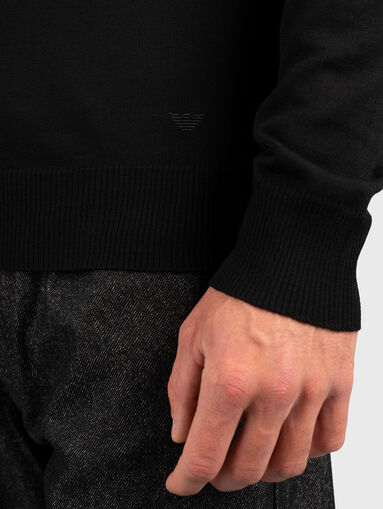 Wool polo shirt with logo embroidery - 5