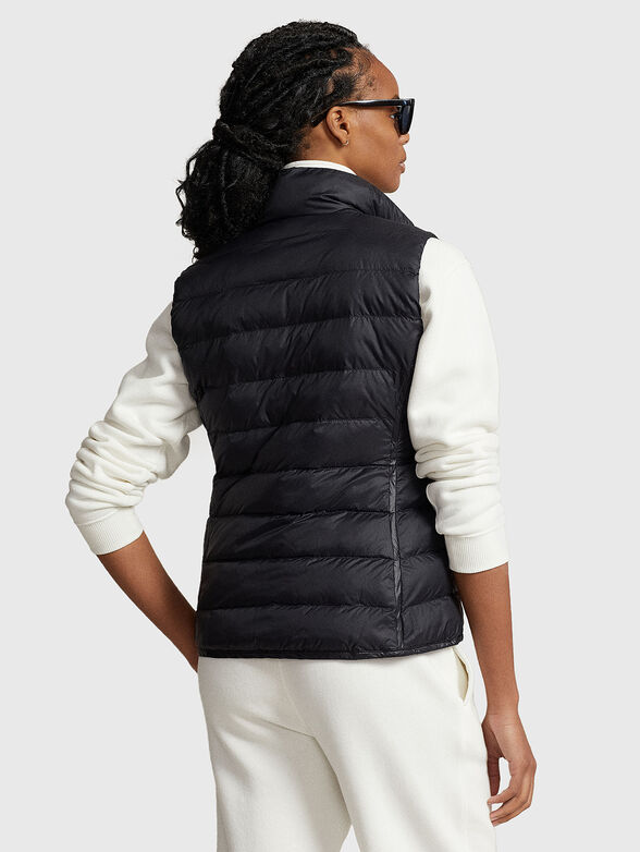 Black padded vest with quilted effect - 3