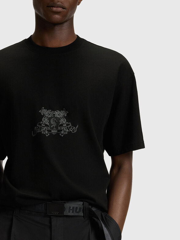 Cotton T-shirt with oval neckline - 4