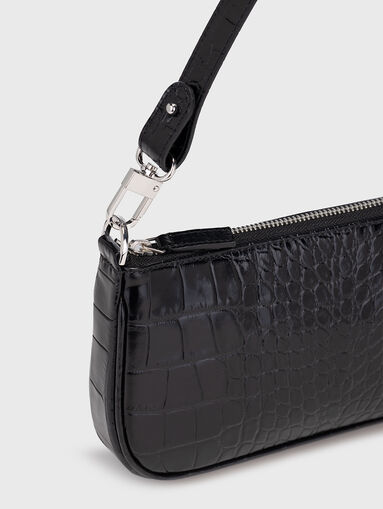 Leather bag with croc effect - 4