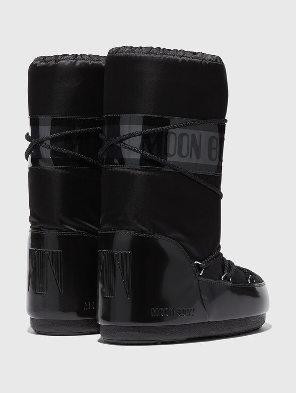 ICON GLANCE satin boots in black - 2