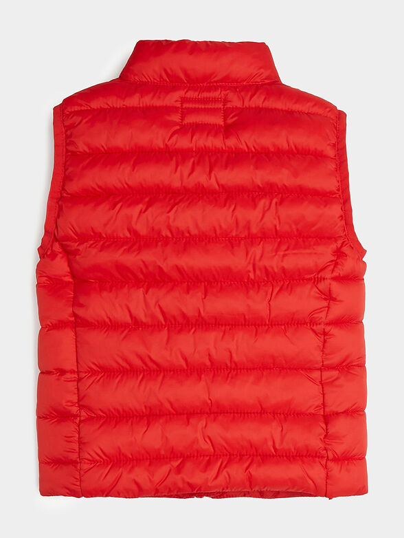 Unisex vest in red color - 2