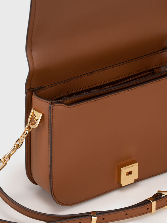 Black leather crossbody bag - 6