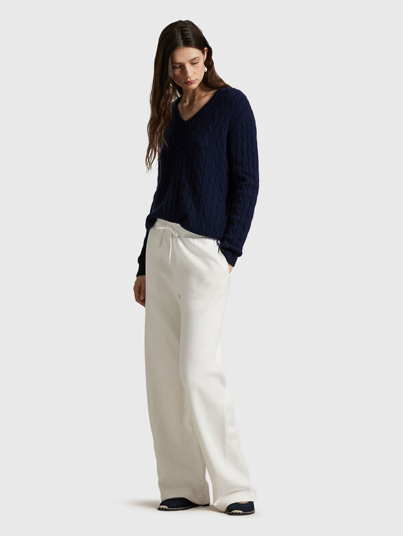 Drawstring wide leg tracksuit bottoms - 4