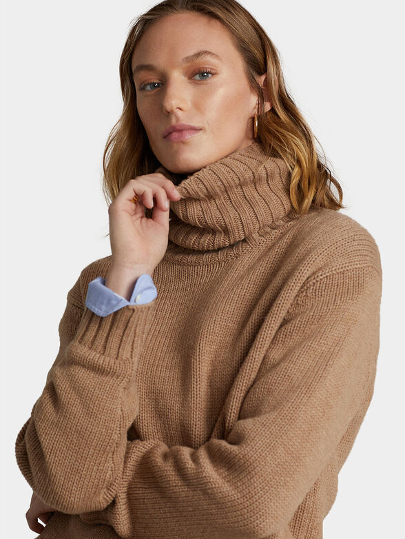 Wool turtleneck sweater - 3