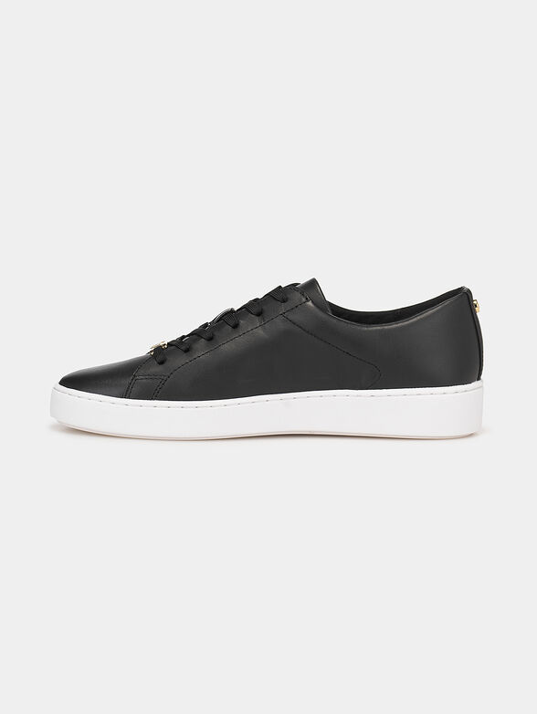 Black leather sneakers - 4