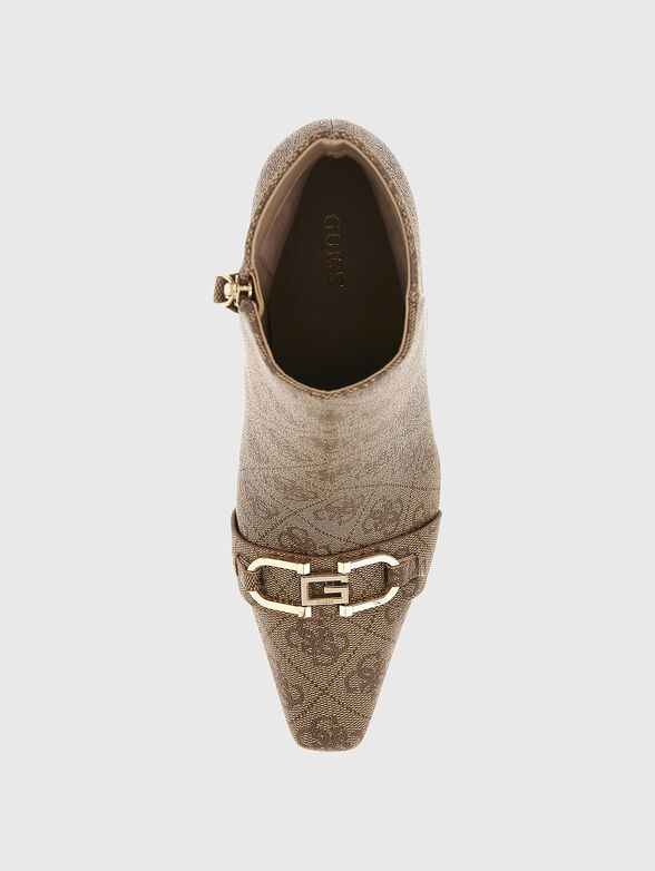 SILENE2 boots with monogram print  - 4