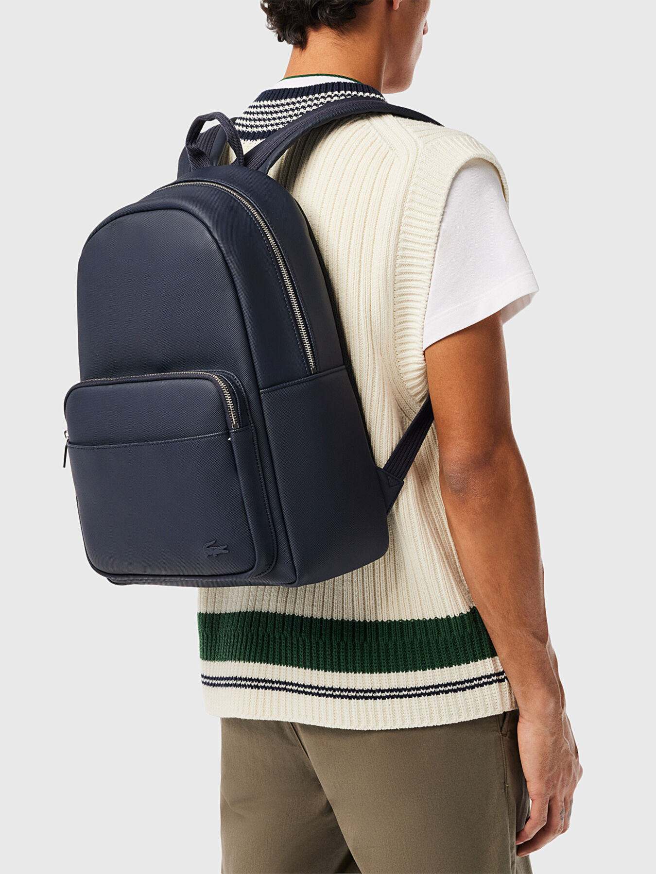 Faux leather backpack brand LACOSTE Globalbrandsstore en