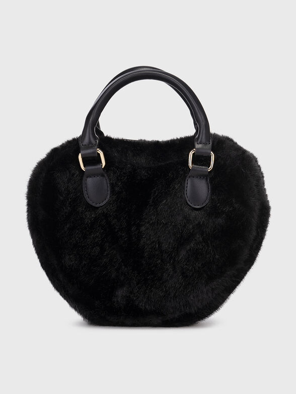 Black crossbody bag in the shape of a heart - 3