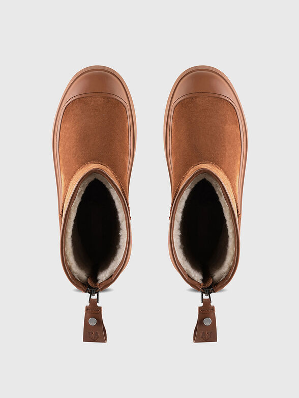 STIVALETTO suede boots with logo - 6