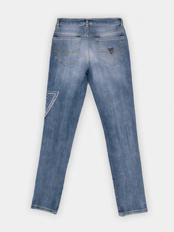 Blue jeans with logo - 4