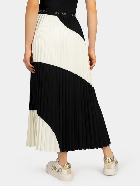Skirt with soleil with color-block effect - 2