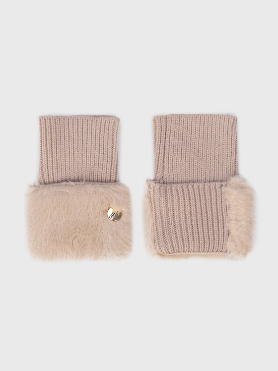 Gloves with eco fur - 1