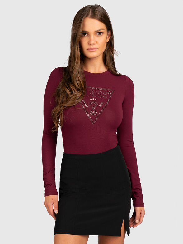 Blouse with logo accent and cut-out detail - 1