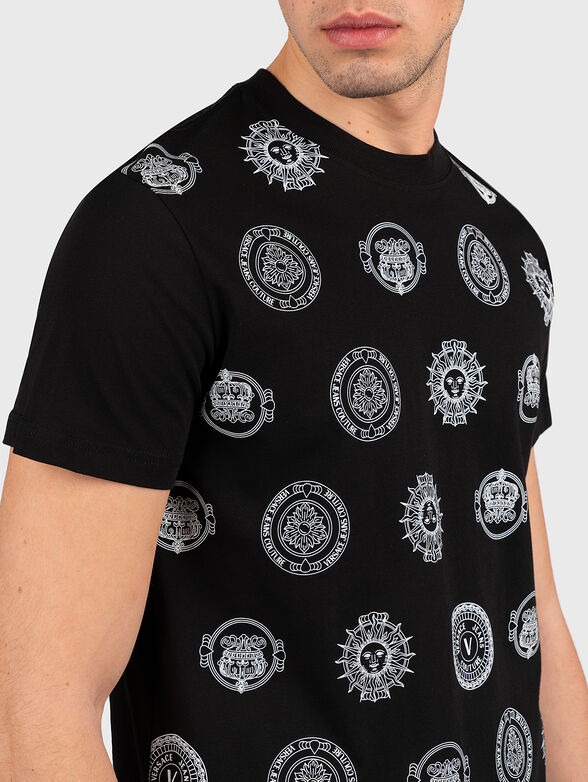 Black T-shirt with print  - 4