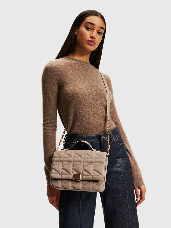 Quilted crossbody bag in nubuck - 2