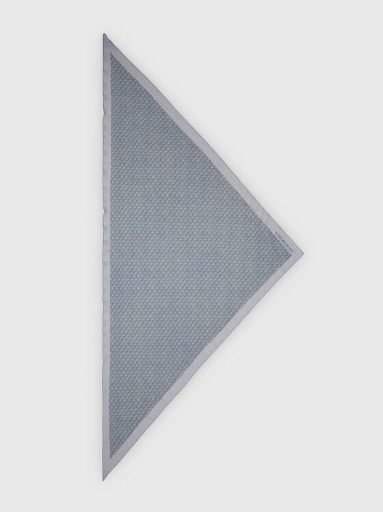 Scarf with geometric print and logo accent - 1