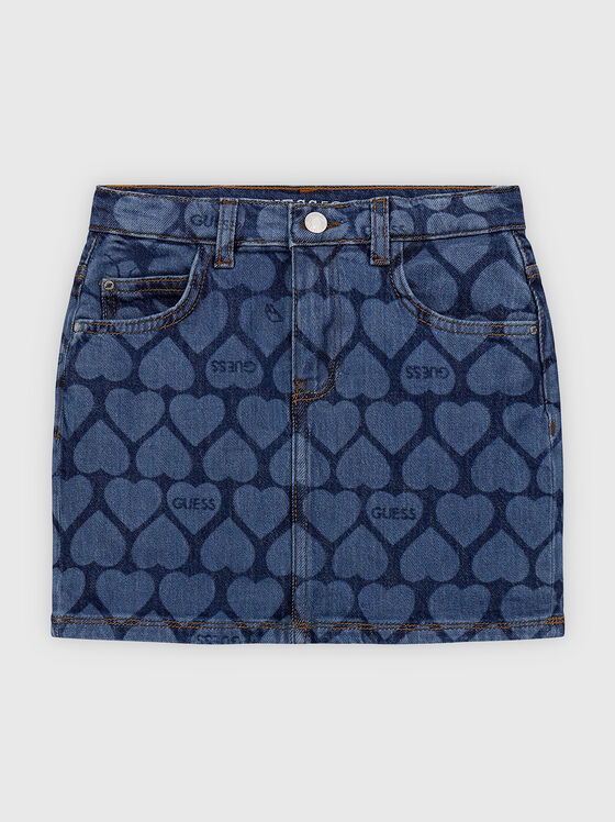 Denim skirt with print - 1