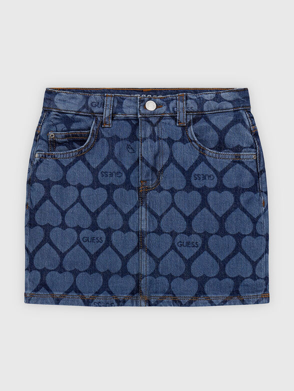 Denim skirt with print - 1