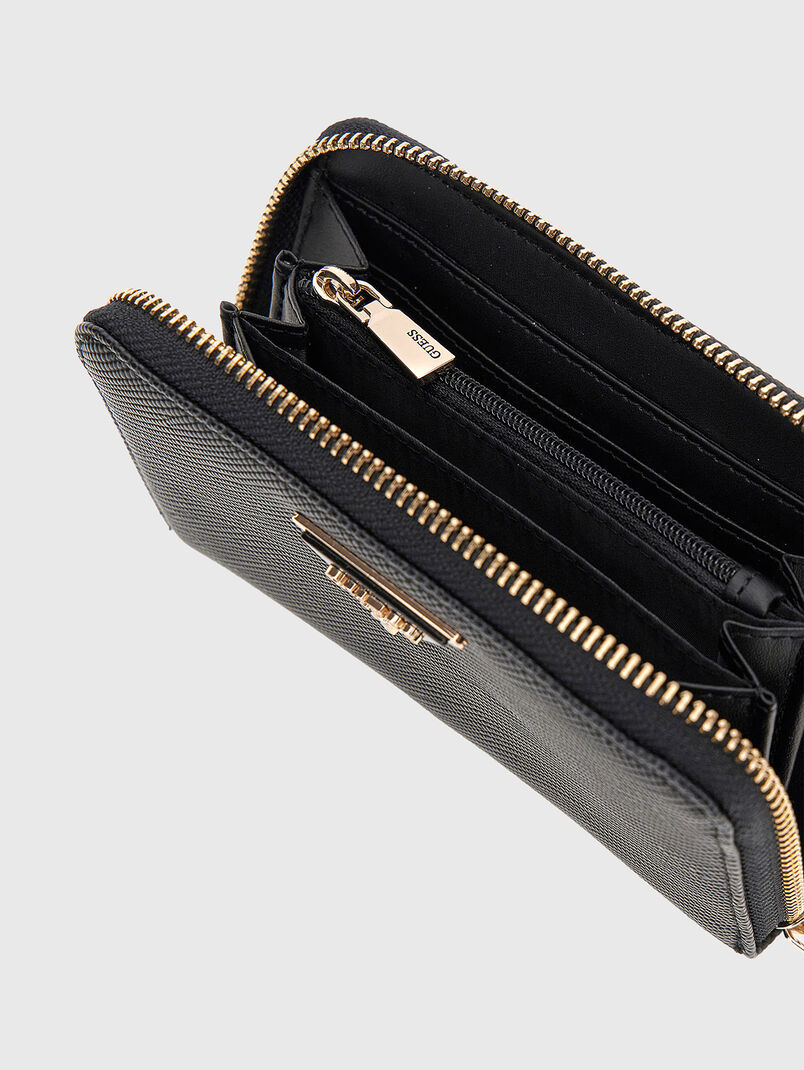 LAUREL beige  wallet with triangular logo accent - 3