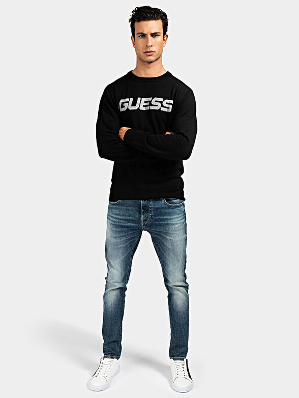 Black sweater with logo lettering - 2